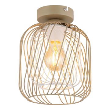 Globo - Candeeiro de tecto 1xE27/40W/230V Ø 18 cm bege/branco