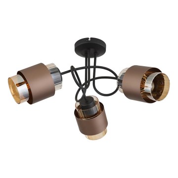 Globo - Candeeiro de tecto aplicado 3xE27/40W/230V preto/bronze