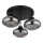 Globo - Candeeiro de tecto de montagem superficial 3xE27ILLU/40W/230V preto