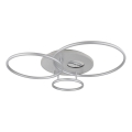 Globo - Candeeiro de tecto LED dimerizável LED/54W/230V 2700-6000K 90x70 cm prateado + controlo remoto