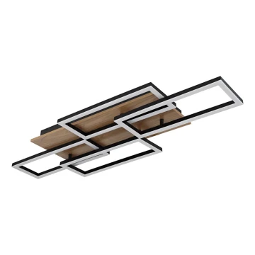 Globo - Candeeiro de teto LED regulável LED/40W/230V 2700-6500K 32,5x87,5 cm castanho/preto + comando remoto