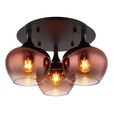 Globo - Candeeiro integrado 3xE27/40W/230V diâmetro 45 cm cobre