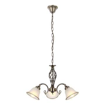 Globo - Candeeiro numa corrente 3xE27/60W/230V