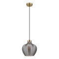 Globo - Candeeiro pendente em cabo 1xE27/60W/230V Ø 22 cm fumê