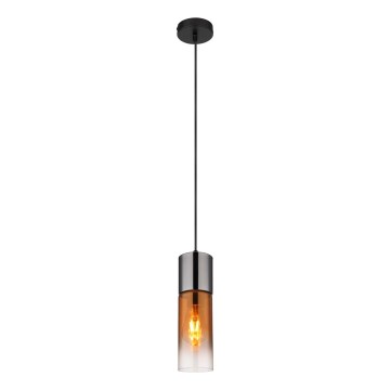 Globo - Candeeiro suspenso 1xE27/25W/230V diâmetro 10,5 cm preto/cobre