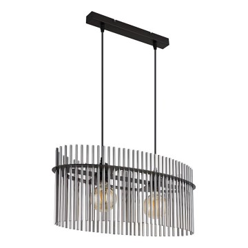 Globo - Candeeiro suspenso 2xE27/60W/230V preto
