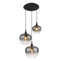 Globo - Candeeiro suspenso 3xE27/40W/230V diâmetro 48 cm preto