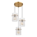 Globo - Candeeiro suspenso 3xE27/60W/230V diâmetro 47 cm dourado