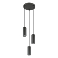 Globo - Candeeiro suspenso 3xGU10/25W/230V preto