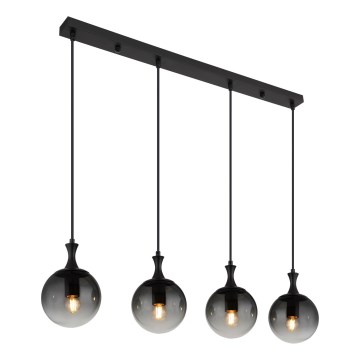 Globo - Candeeiro suspenso 4xE27/10W/230V preto