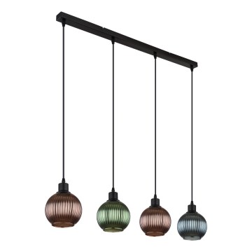 Globo - Candeeiro suspenso 4xE27/25W/230V cobre/verde/azul