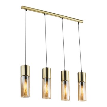 Globo - Candeeiro suspenso 4xE27/25W/230V latão