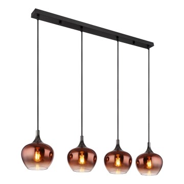 Globo - Candeeiro suspenso 4xE27/40W/230V cobre