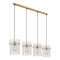 Globo - Candeeiro suspenso 4xE27/60W/230V dourado