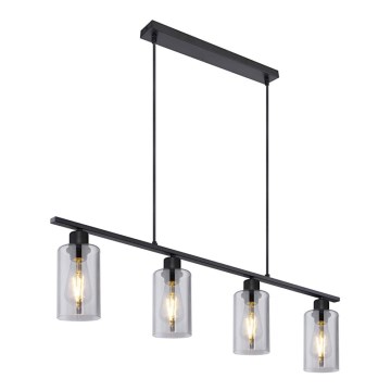 Globo - Candeeiro suspenso 4xE27/60W/230V preto