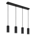 Globo - Candeeiro suspenso 4xGU10/25W/230V preto