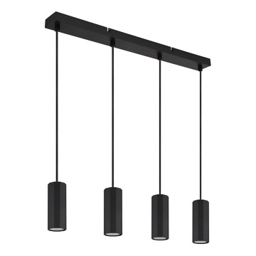 Globo - Candeeiro suspenso 4xGU10/25W/230V preto