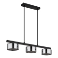 Globo - Candeeiro suspenso LED 3xGX53/6W/230V fumado/preto