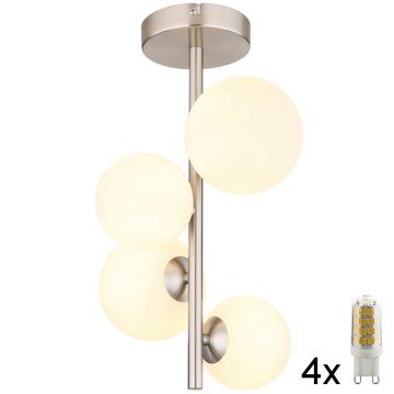 Globo - Candeeiro suspenso LED 4xG9/3W/230V cromado mate