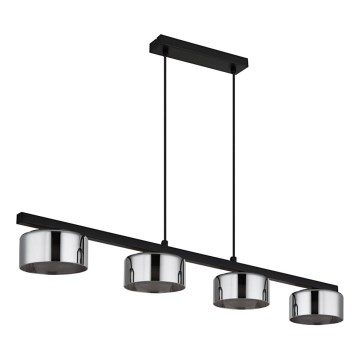 Globo - Candeeiro suspenso LED 4xGX53/6W/230V fumado/preto