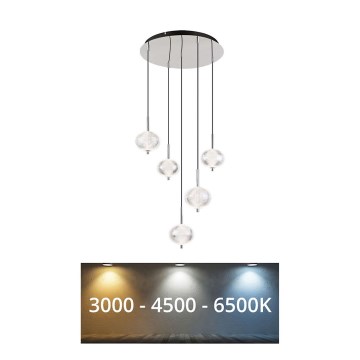 Globo - Candeeiro suspenso LED 5xLED/6,6W/230V 3000/4500/6500K