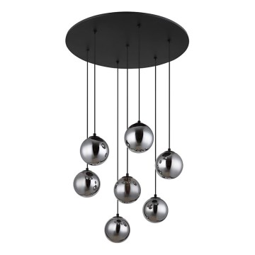 Globo - Candeeiro suspenso LED 7xG9/3,5W/230V fumado/preto