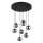 Globo - Candeeiro suspenso LED 7xG9/3,5W/230V fumado/preto