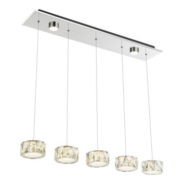 Globo - Candeeiro suspenso LED LED/52W/230V 4000K cromado brilhante/transparente