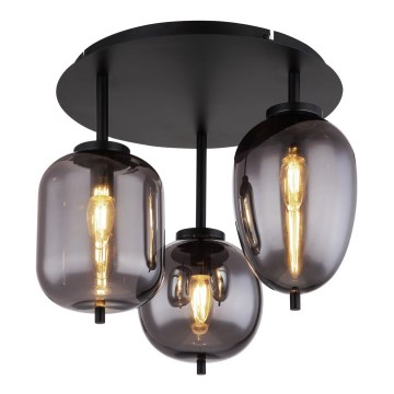 Globo - Candelabro integrado 3xE14/40W/230V preto