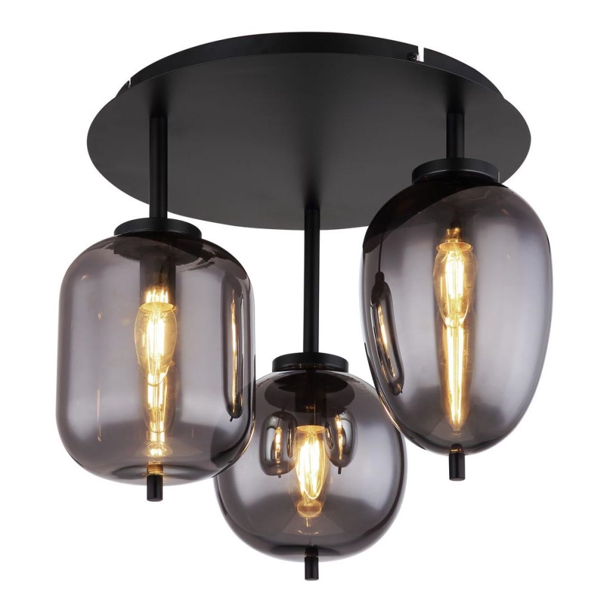 Globo - Candelabro integrado 3xE14/40W/230V preto