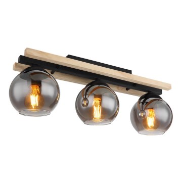 Globo - Candelabro integrado 3xE27/25W/230V pinho