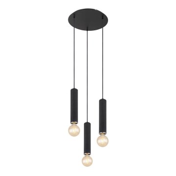 Globo - Candelabro suspenso 3xE27/60W/230V madeira preta