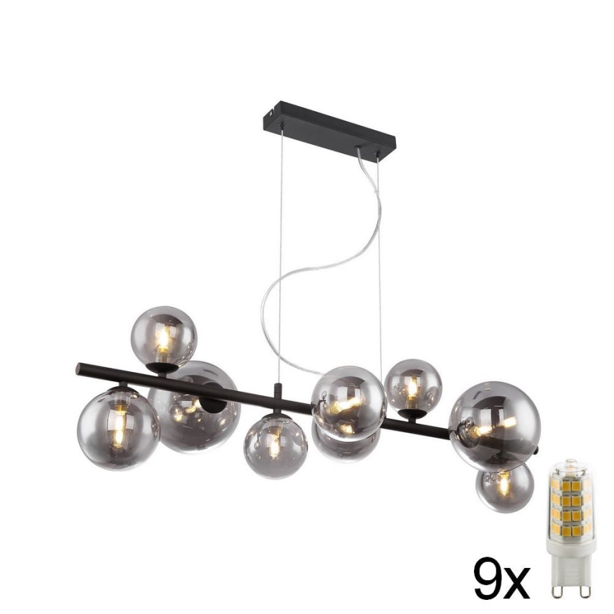 Globo - Candelabro suspenso LED 9xG9/3W/230V