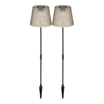Globo - CONJUNTO 2x Iluminação solar LED LED/0,06W/3V IP44 cinzento