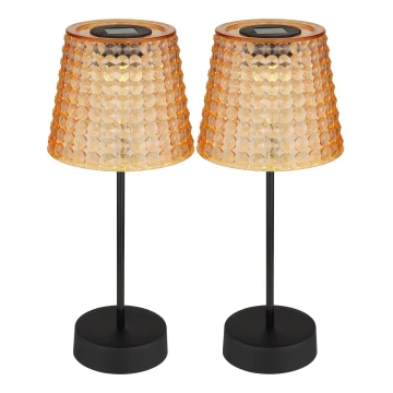 Globo - CONJUNTO 2x Luminária Solar LED LED/0,06W/3V IP44 40 mAh laranja
