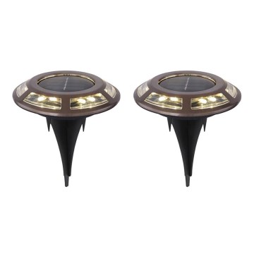 Globo - CONJUNTO 2x Luzes solares LED LED/0,72W/3V 3200K IP44 300 mAh