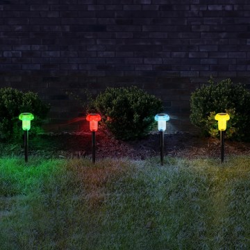 Globo - CONJUNTO 4x Lâmpada Solar LED RGB LED/0,05W/3V IP44 150 mAh