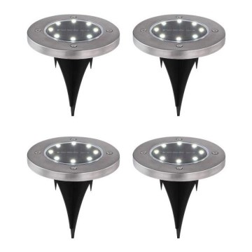 Globo - CONJUNTO 4x Luminária Solar LED LED/0,1W/3V IP44 300 mAh