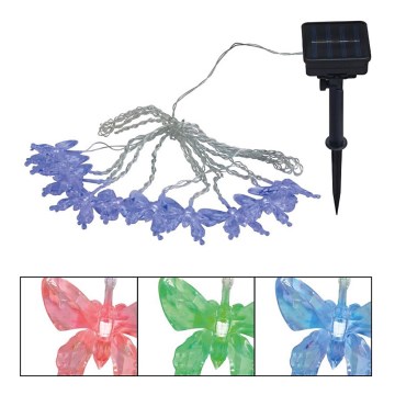 Globo - Corrente decorativa LED RGB 10xLED/0,06W/3,2V 470 cm IP44