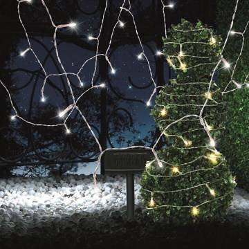 Globo - Corrente solar LED 20 m 120xLED/2,4V 2xAAA IP44 600 mAh