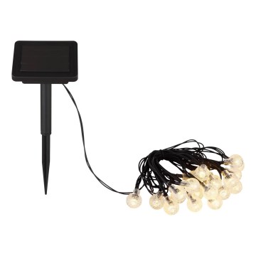 Globo - Corrente solar LED 20xLED/0,06W/3,2V 285 cm IP44 600 mAh