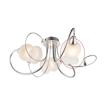 Globo - Cúpula de vidro de substituição para lustre LILLY E14, branca