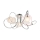 Globo - Cúpula de vidro de substituição para lustre LILLY E14, branca