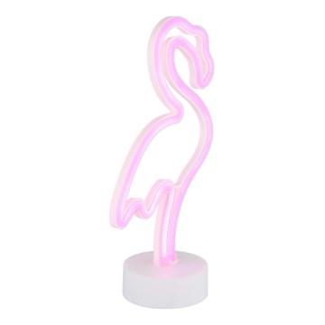 Globo - Decoração de mesa LED Neon LED/2W/3xAA flamingo