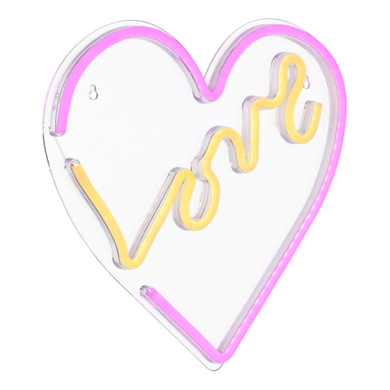 Globo - Decoração de parede LED Neon LED/3W/USB coração