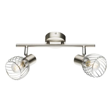 Globo - Foco 2xE14/40W/230V cromado mate