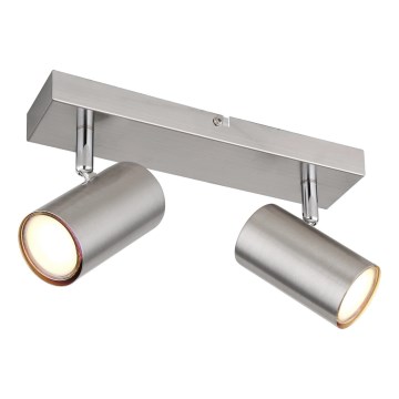 Globo - Foco 2xGU10/25W/230V cromado mate