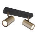 Globo - Foco 2xGU10/35W/230V preto/latão