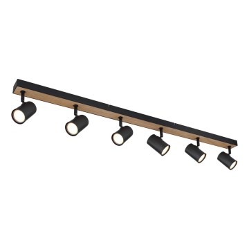 Globo - Foco 6xGU10/35W/230V preto/castanho