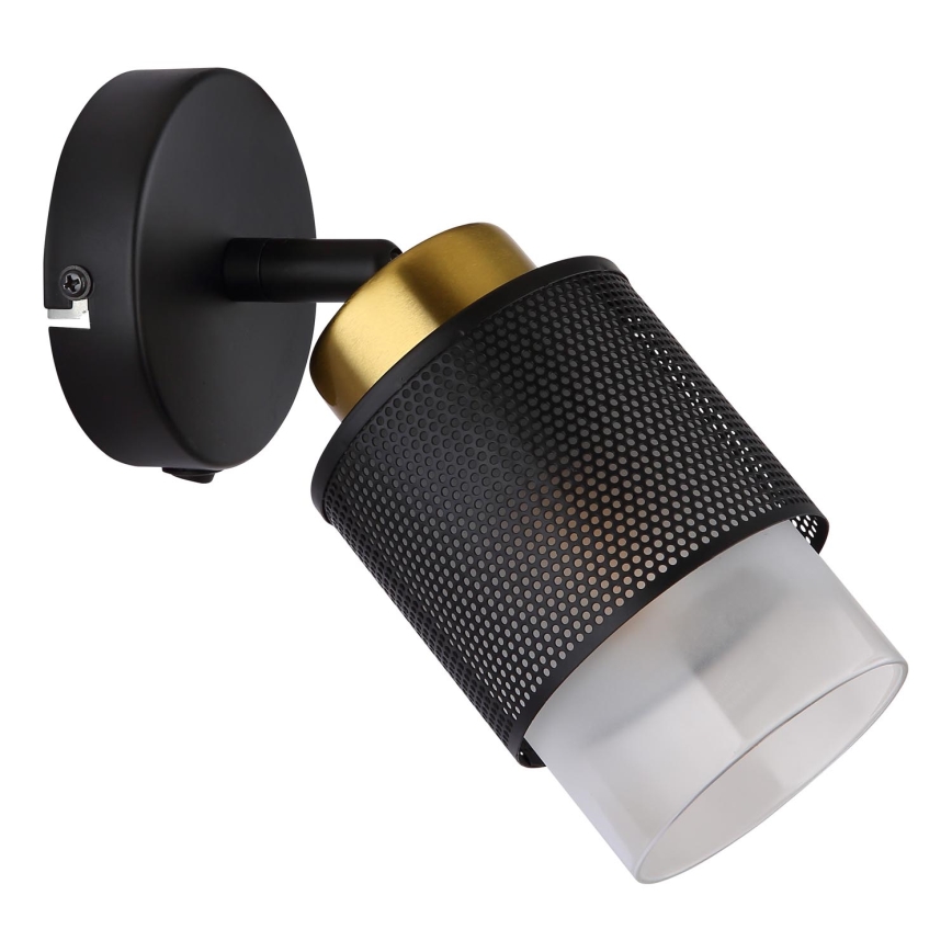 Globo - Foco de parede 1xE27/40W/230V preto/dourado